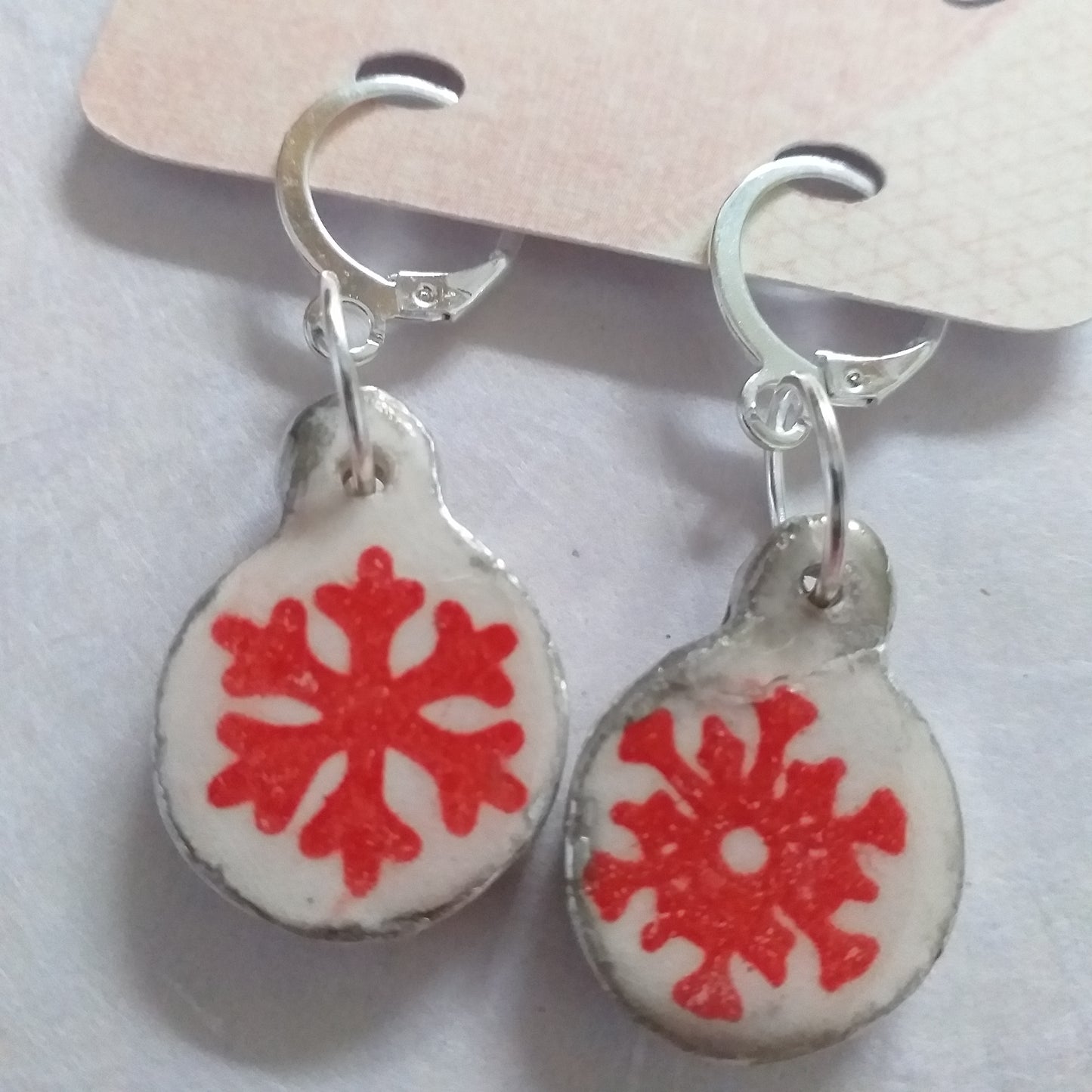 Clay and Fine Silver Earrings