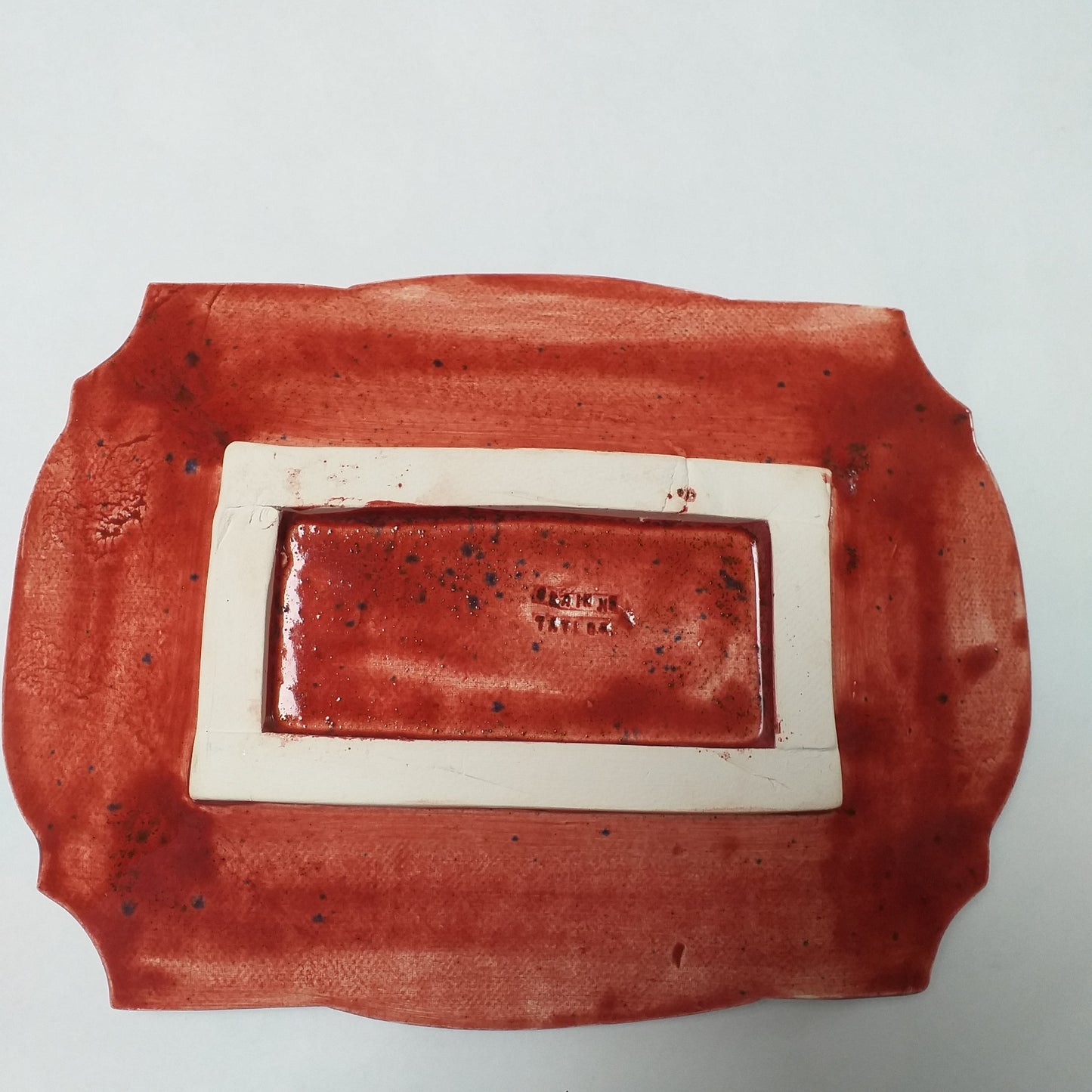 Cute Rectangular Tray in Red 22.5 cm